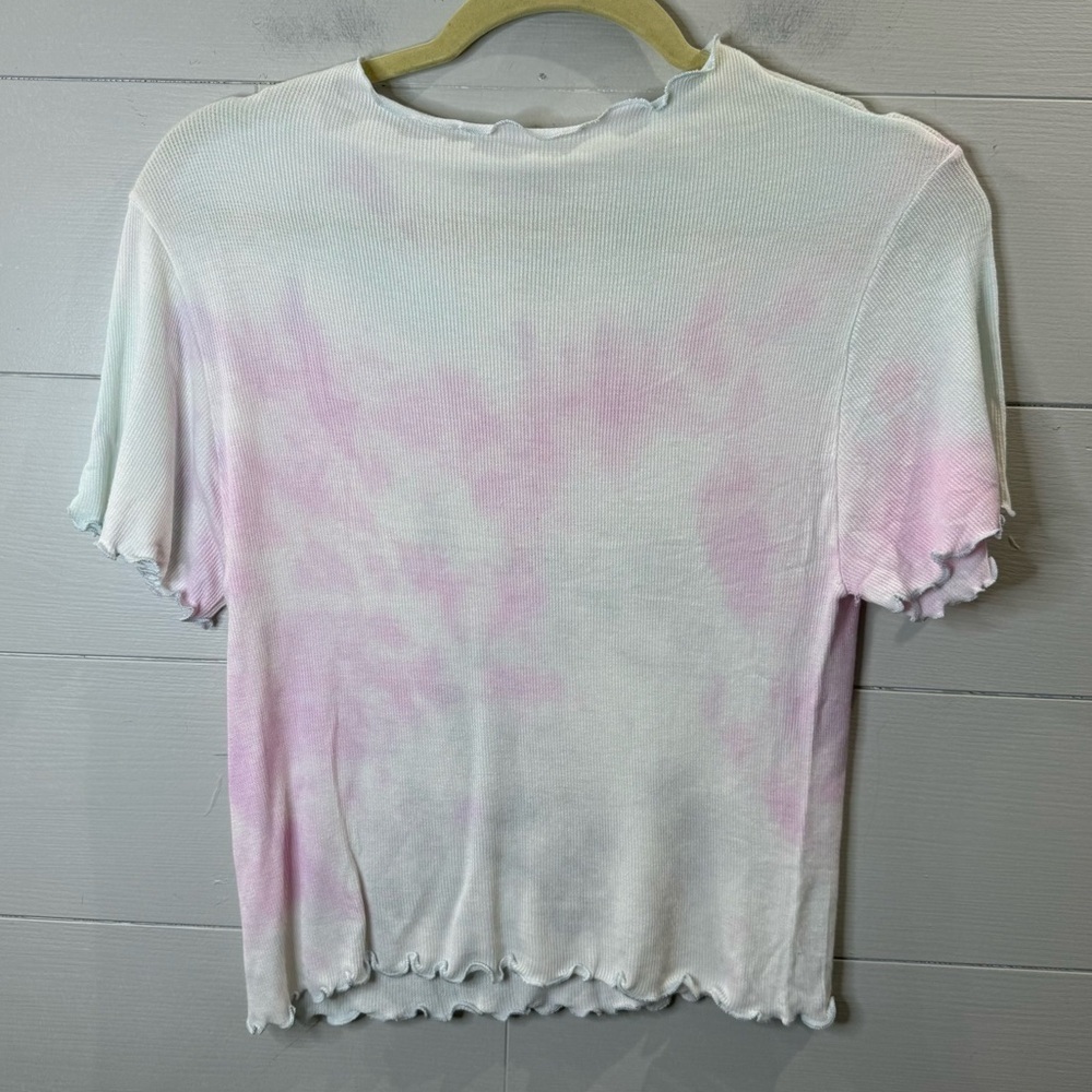 Free People Movement Women's Pink and White Tie-Dye Top Size M/L